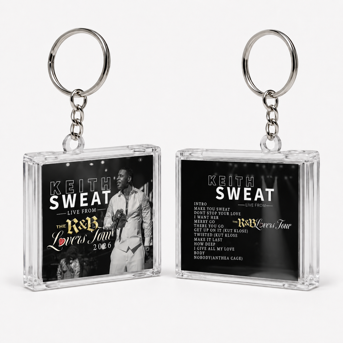 KEITH SWEAT LIVE FROM THE RNB LOVERS TOUR 2026 -MINI KEYCHAIN COLLECTIBLE + EXCLUSIVE VIDEO